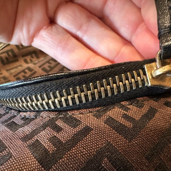 Fendi Zuccino Cuoio Borsa Pocket Bag Baguette - Picture 11 of 15